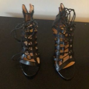 Black Heels with zip in back